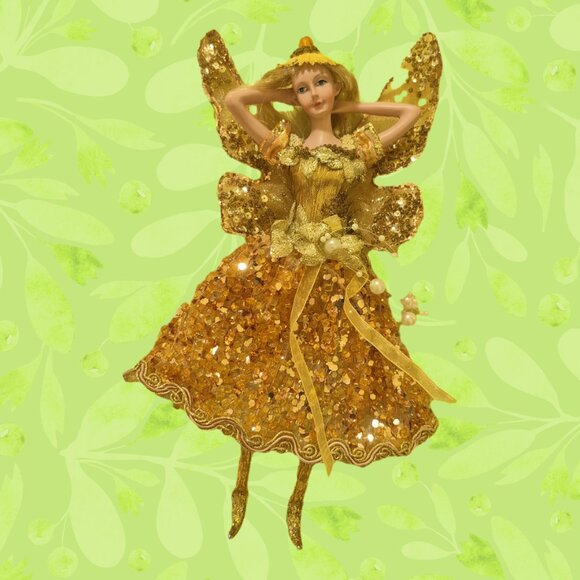 Vintage Gold Fairy Ornament - Picture 1 of 12